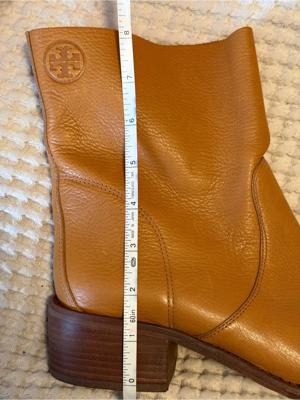 Nordstrom Tan Leather Heeled Ankle Boot